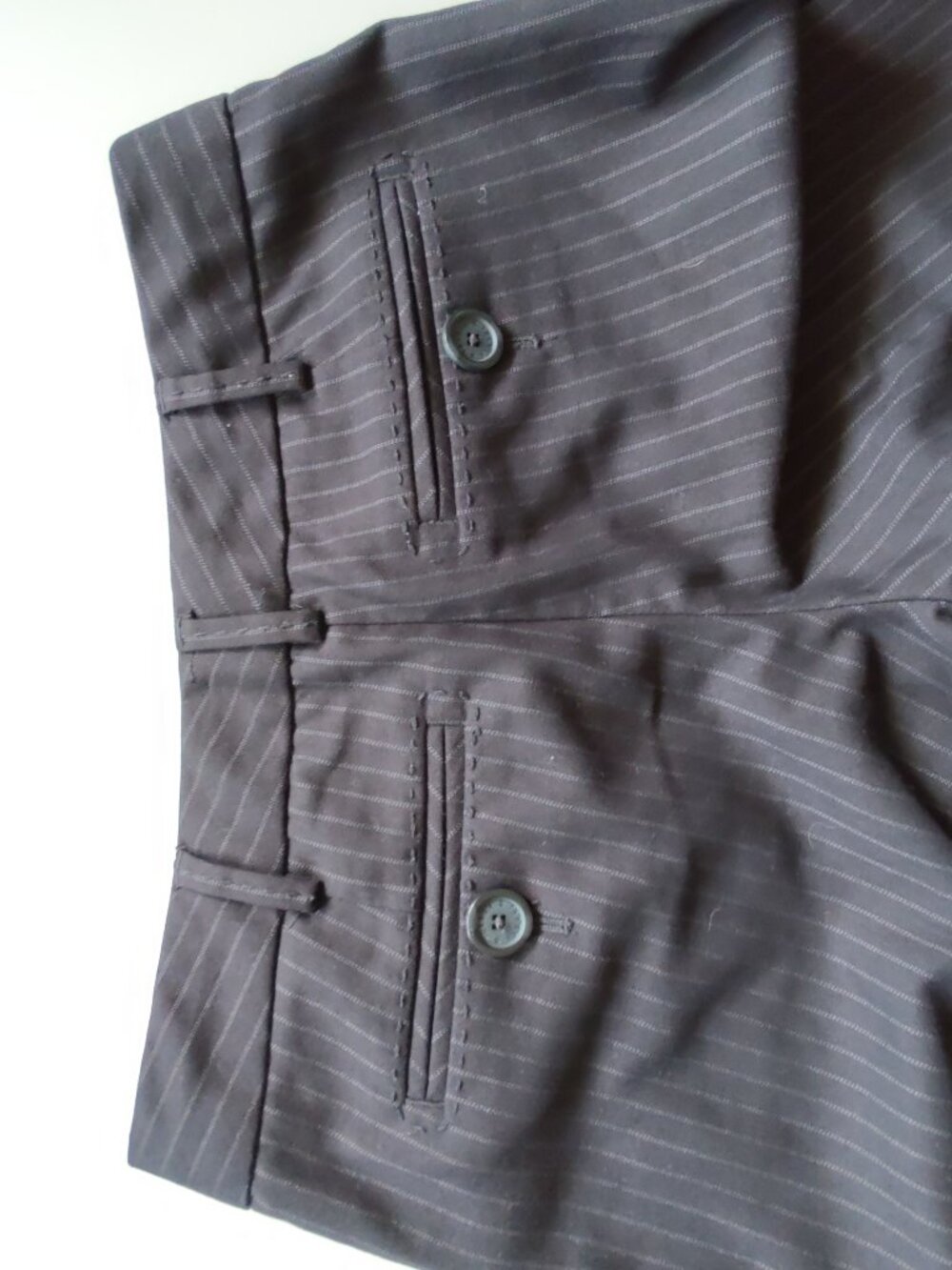 Talula women's dress trousers with stripes size 0 grey color stretch - Picture 7 of 14